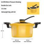 Multi-Functional Lid Lock Micro Pressure Cooker(3.5Ltr)