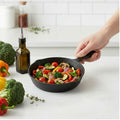 Multi Cooktop Cast Iron Flat Skillet Pan with Silicone Grip(20cm)