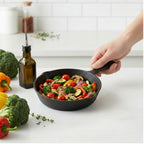 Multi Cooktop Cast Iron Flat Skillet Pan with Silicone Grip(20cm)