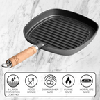 Non-Stick Cast Iron Grill Pan(22cm)