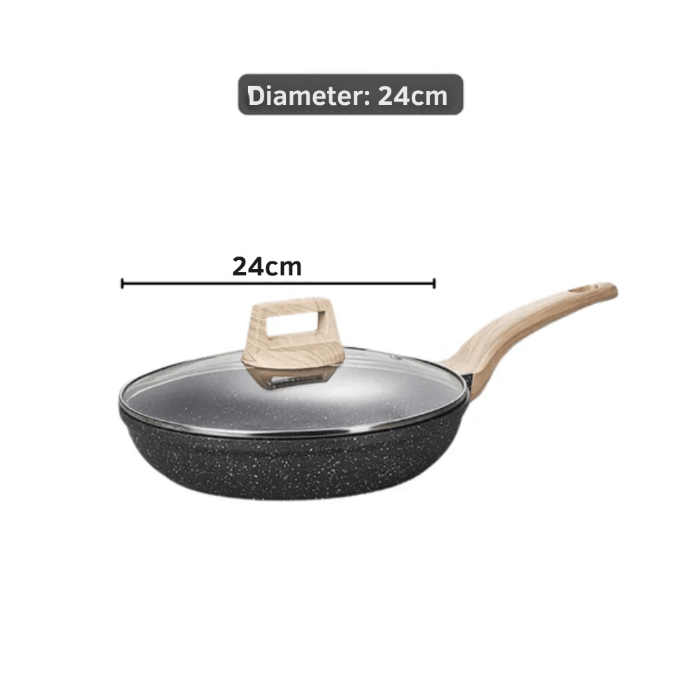 Maifan Stone Non-Stick Flat Bottom Frying Pan (24cm)