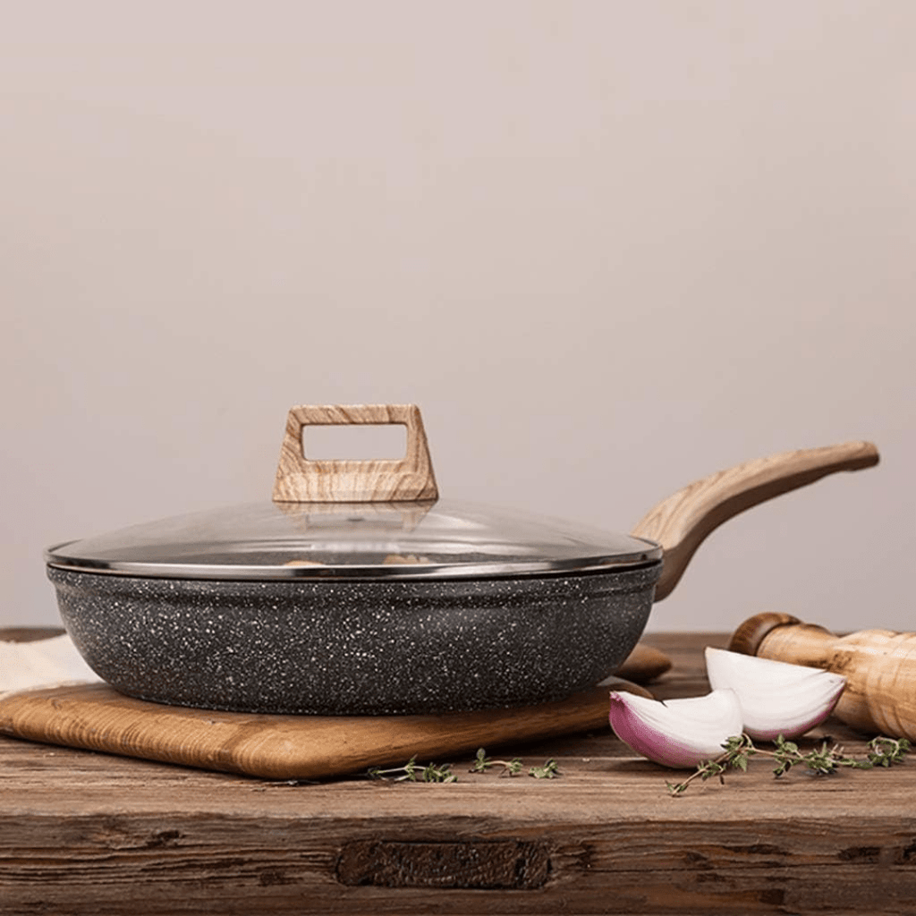 Maifan Stone Non-Stick Flat Bottom Frying Pan (24cm)