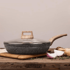 Maifan Stone Non-Stick Flat Bottom Frying Pan (24cm)