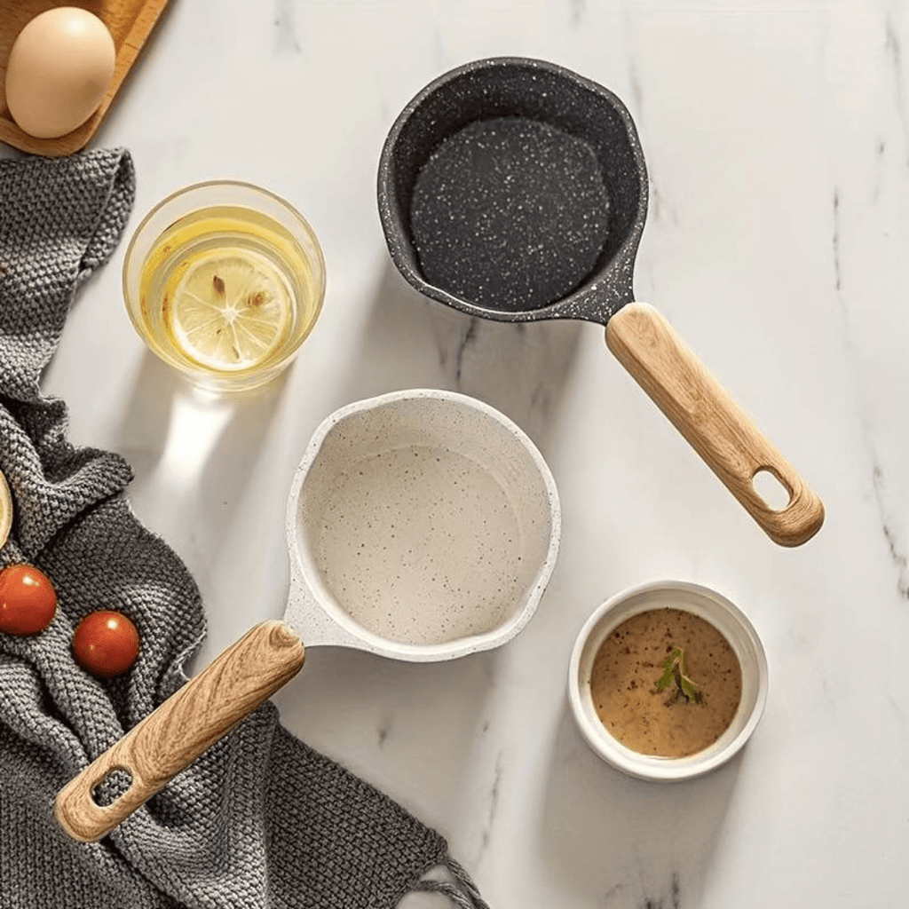 Premium Saucepan With Anti-Scald Wooden Handle