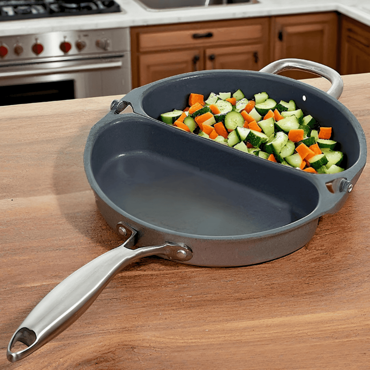 Non-Stick Double-Sided Folding Fry Pan (26cm)