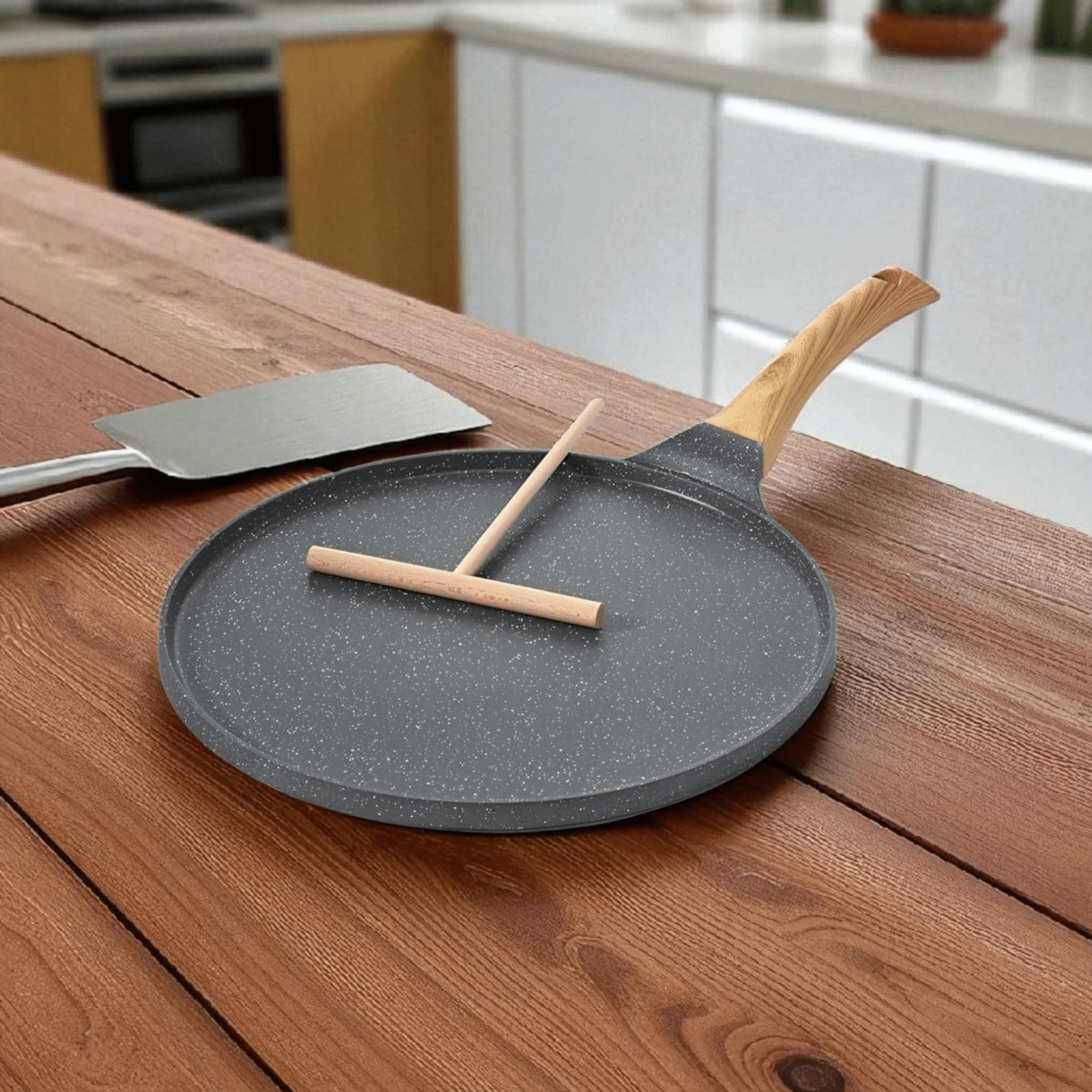 Multi-Purpose Non-Stick Maifan Stone Frying Pan With Ceramic Base(26cm)