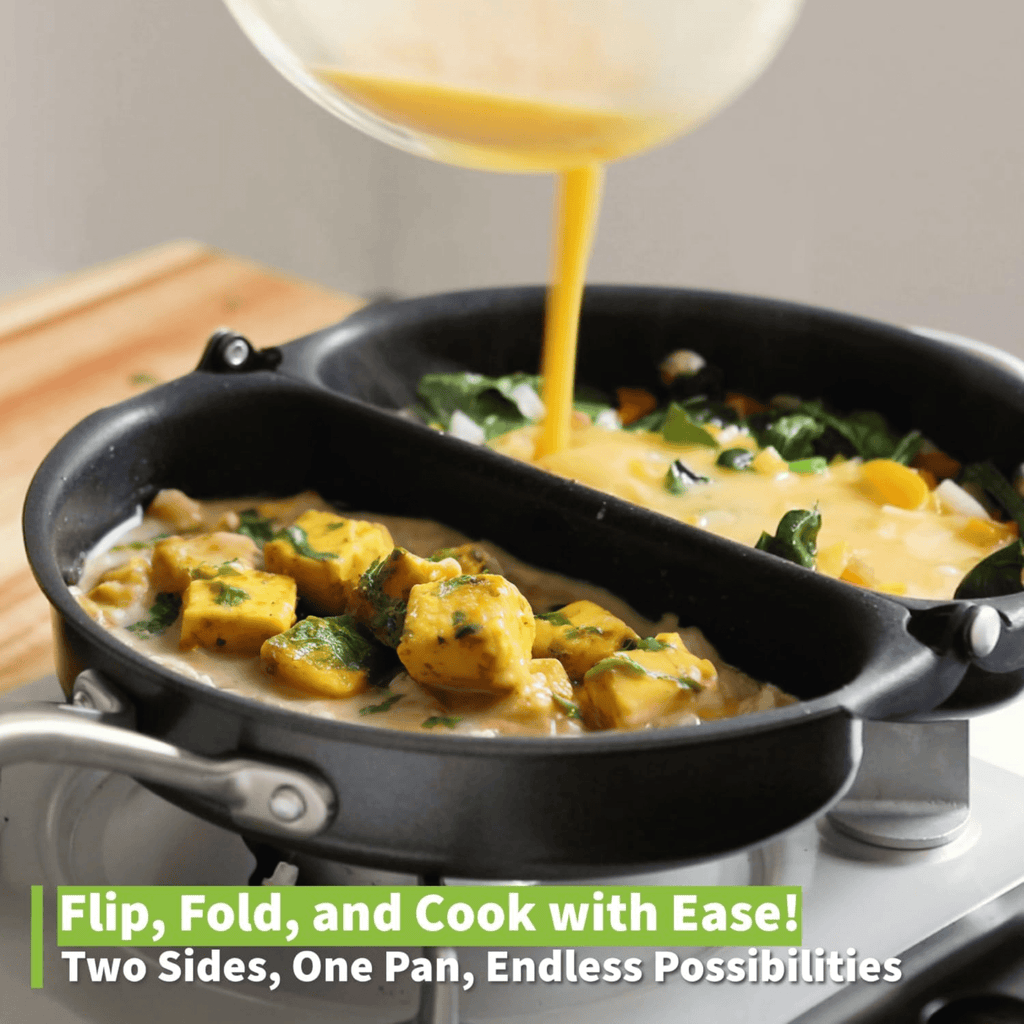 Non-Stick Double-Sided Folding Fry Pan (26cm)