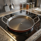 Double-Ear Crystal Shield Non-Stick Stainless Steel Pan