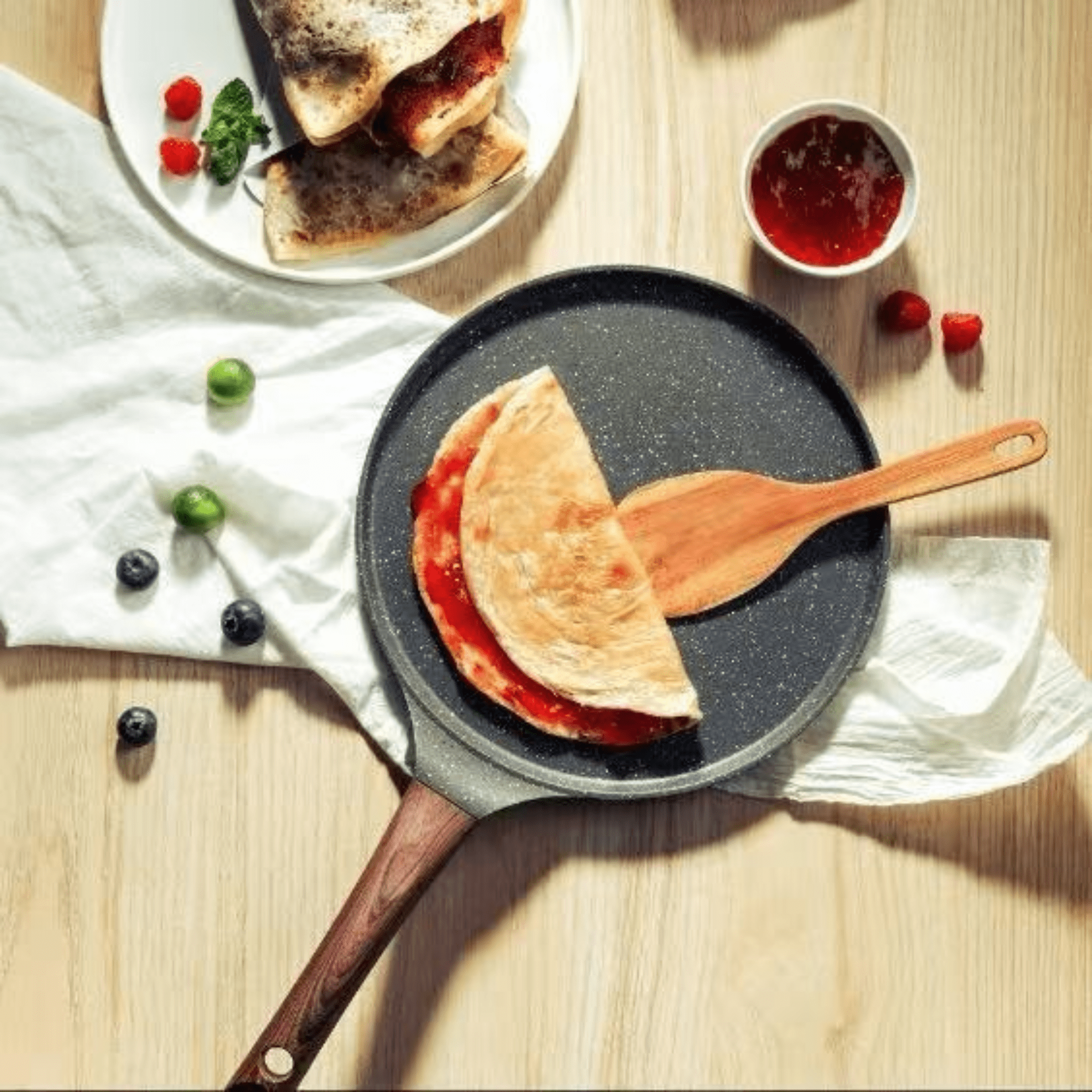 Multi-Purpose Non-Stick Maifan Stone Frying Pan With Ceramic Base(26cm)