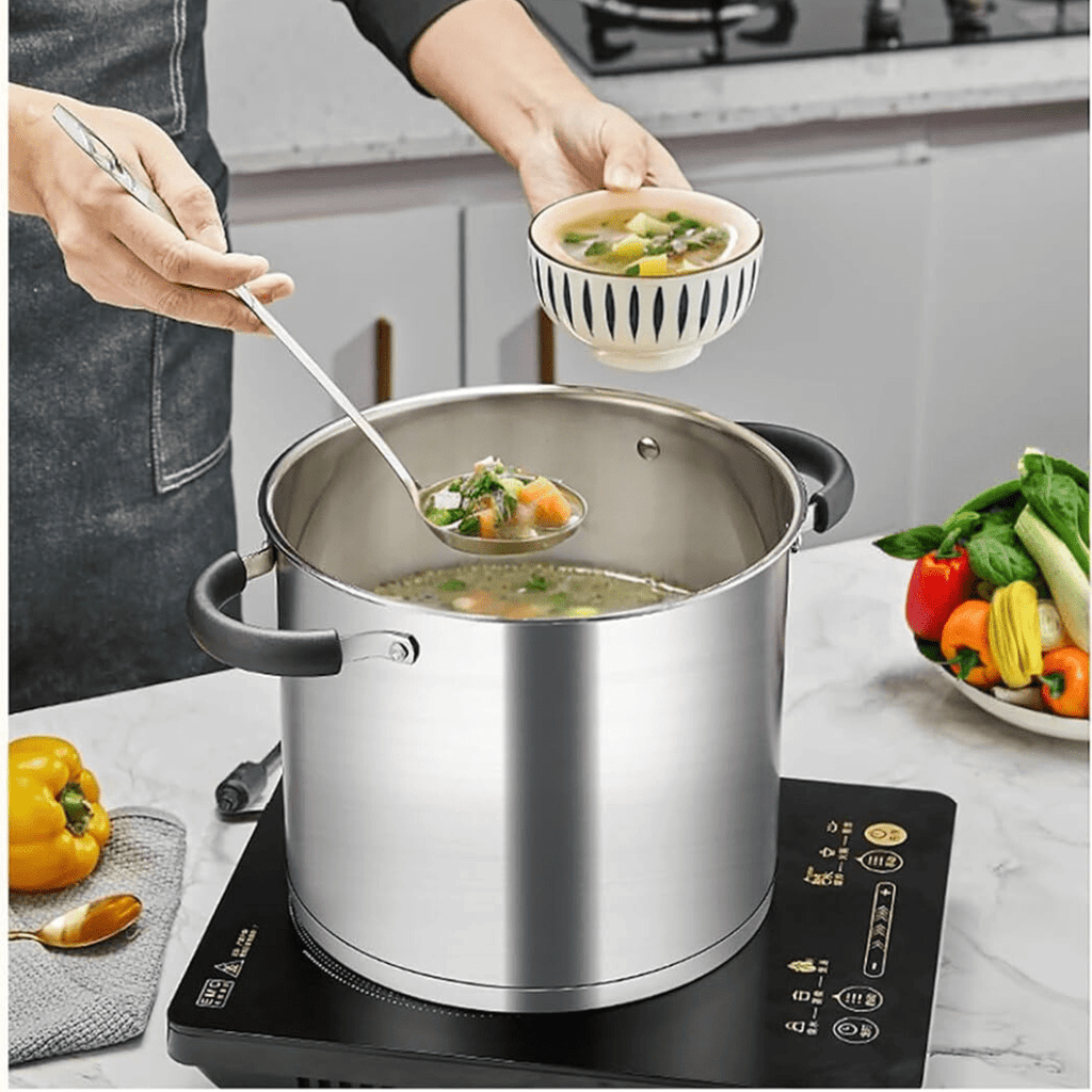 Stainless Steel Deep Cooking Pot with Lid (7.5L)