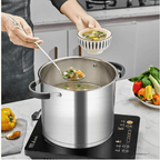 Stainless Steel Deep Cooking Pot with Lid (7.5L)