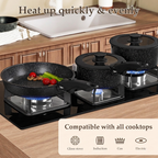 Maifan Stone Nonstick Cookware Set with Detachable Handles (11 Piece)