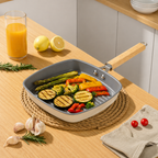 Premium Ceramic Frying Pan with Wooden Handle(24cm)