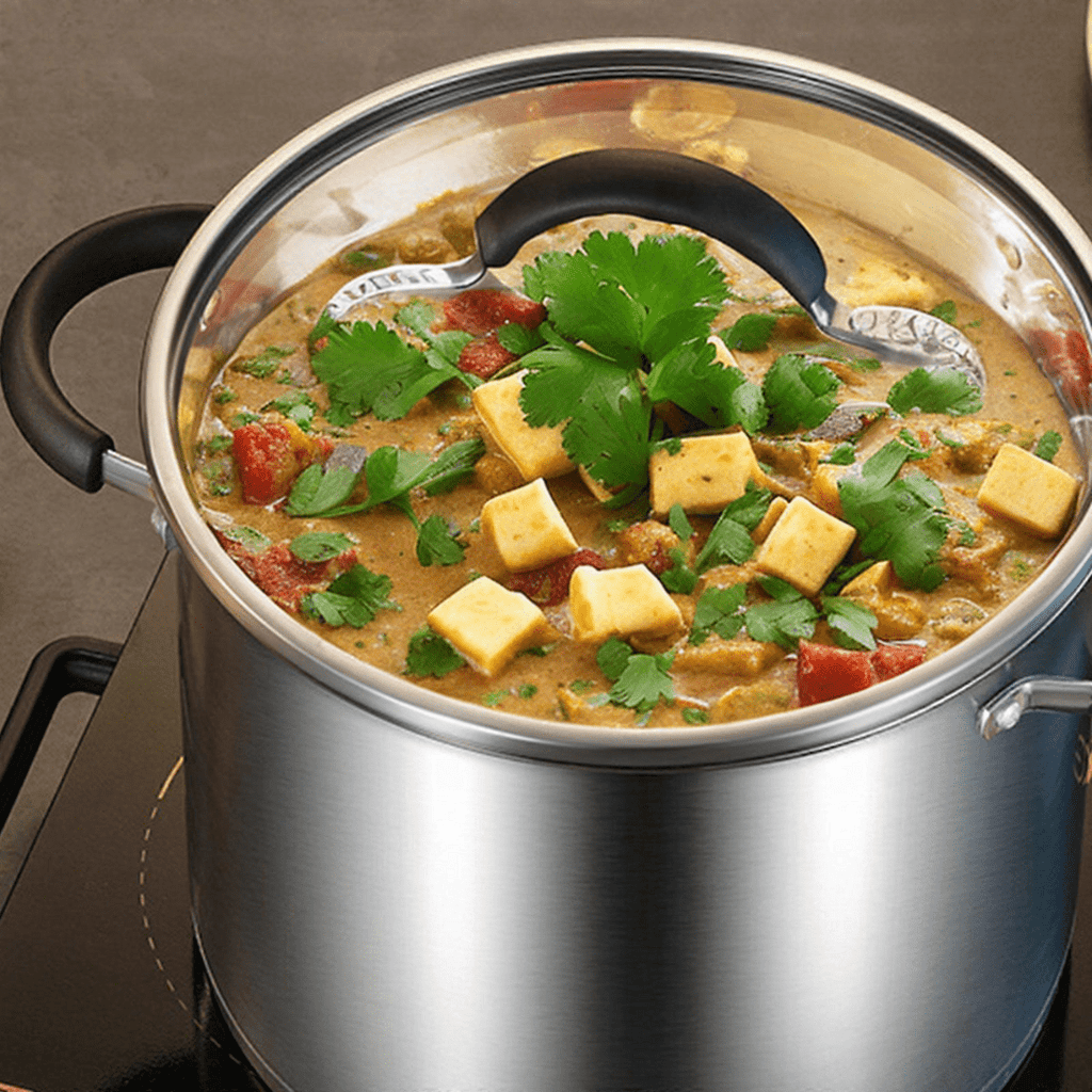Stainless Steel Deep Cooking Pot with Lid (7.5L)