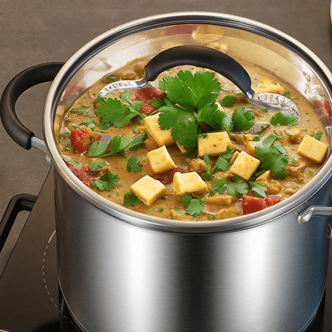 Stainless Steel Deep Cooking Pot with Lid (7.5L)