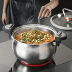 Multi-Stove Micro-Pressure Cooking Pot With Glass Lid (7L)