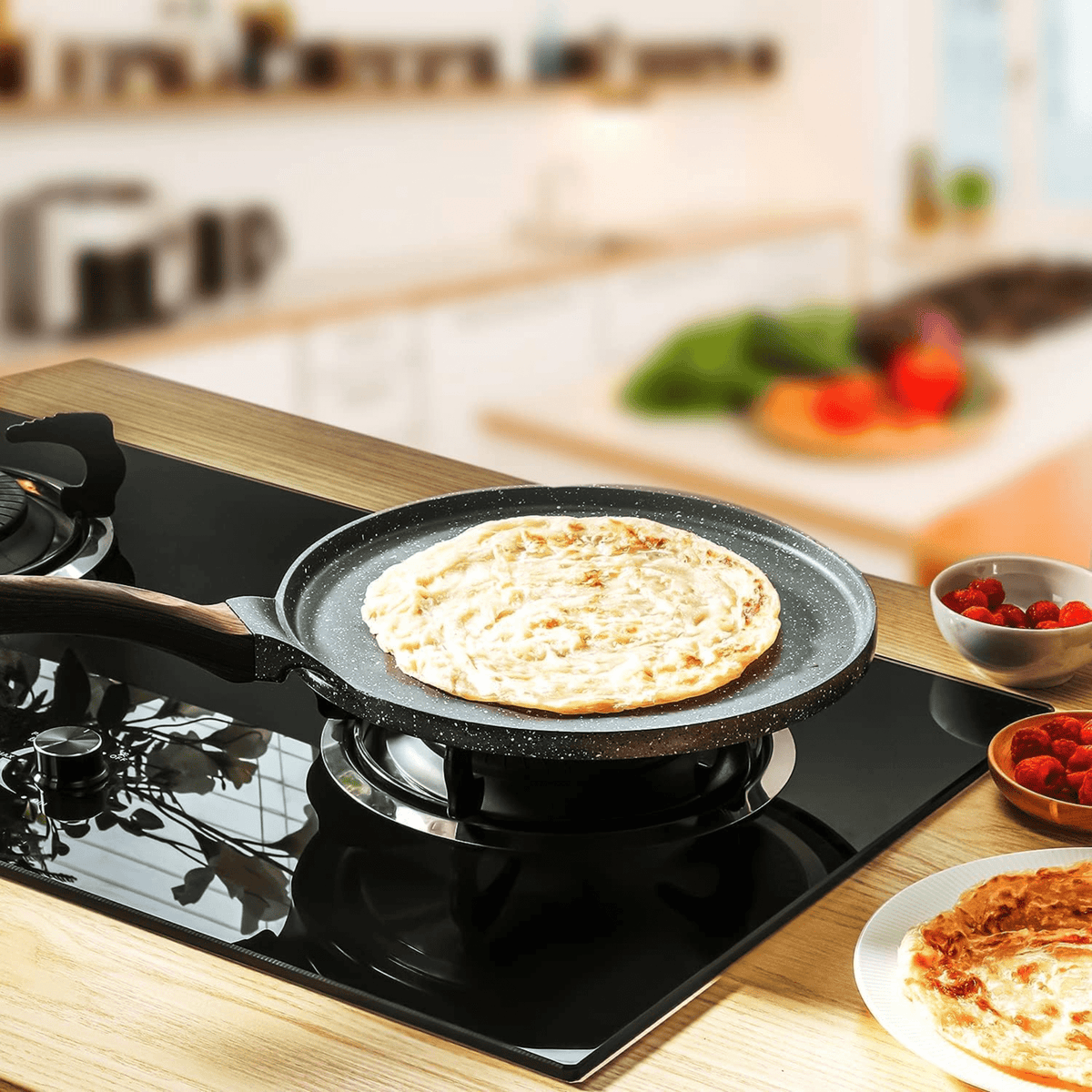 Multi-Purpose Non-Stick Maifan Stone Frying Pan With Ceramic Base(26cm)