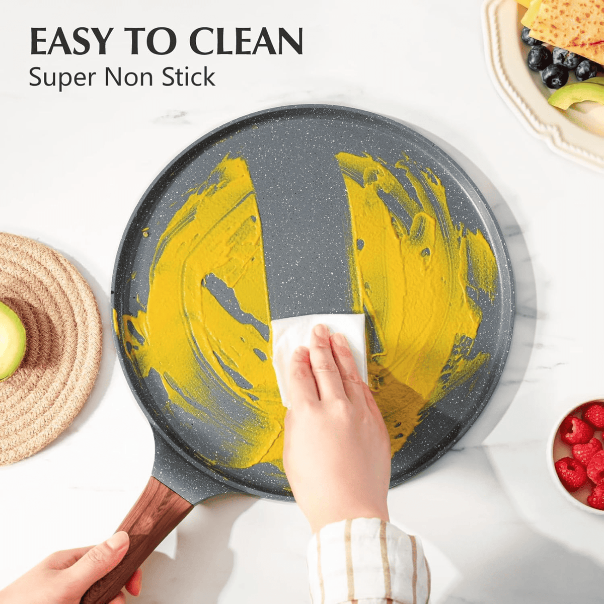 Multi-Purpose Non-Stick Maifan Stone Frying Pan With Ceramic Base(26cm)
