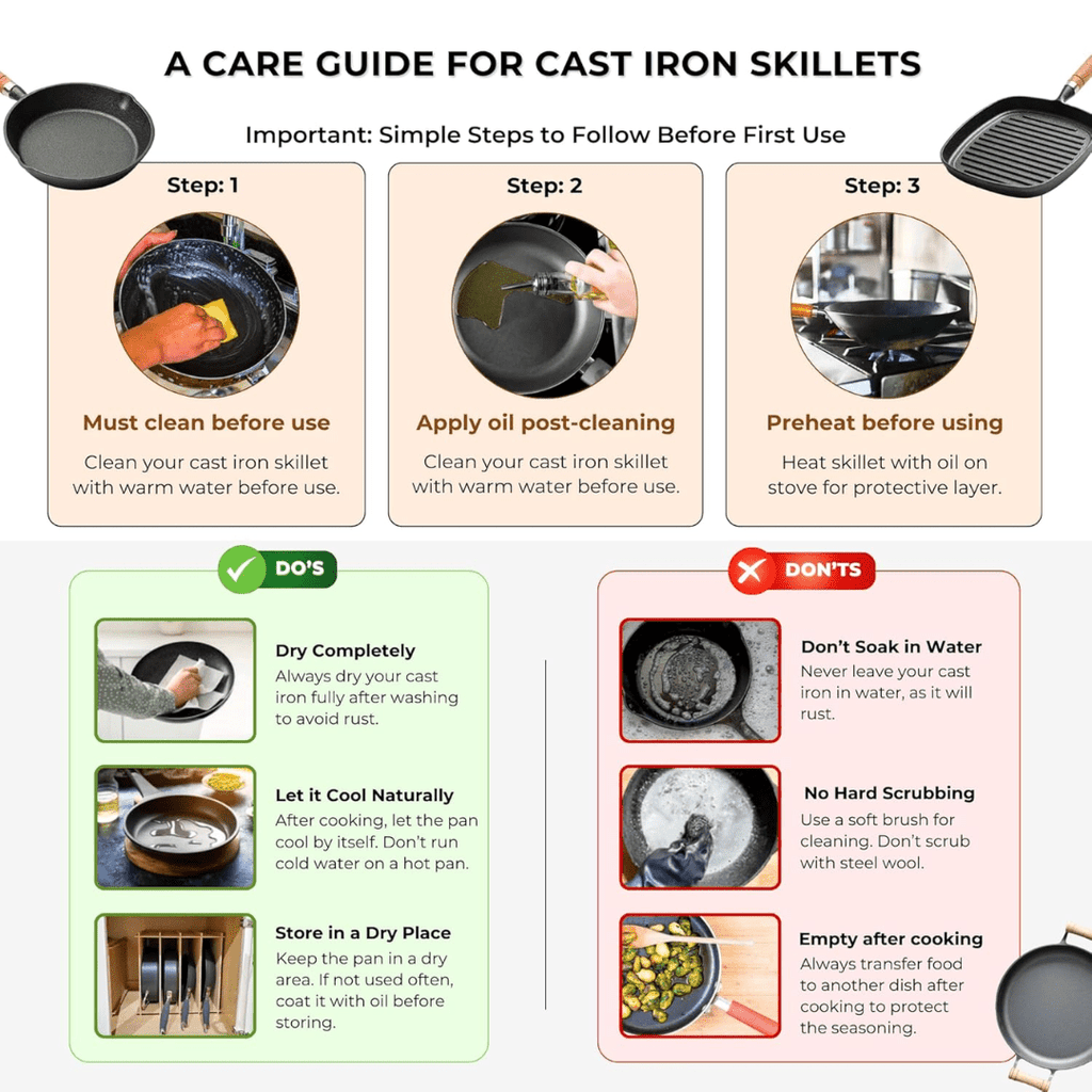 Non-Stick Cast Iron Grill Pan(22cm)