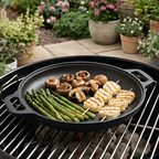 Heavy Duty Uncoated Cast Iron Flat Pan (28cm)