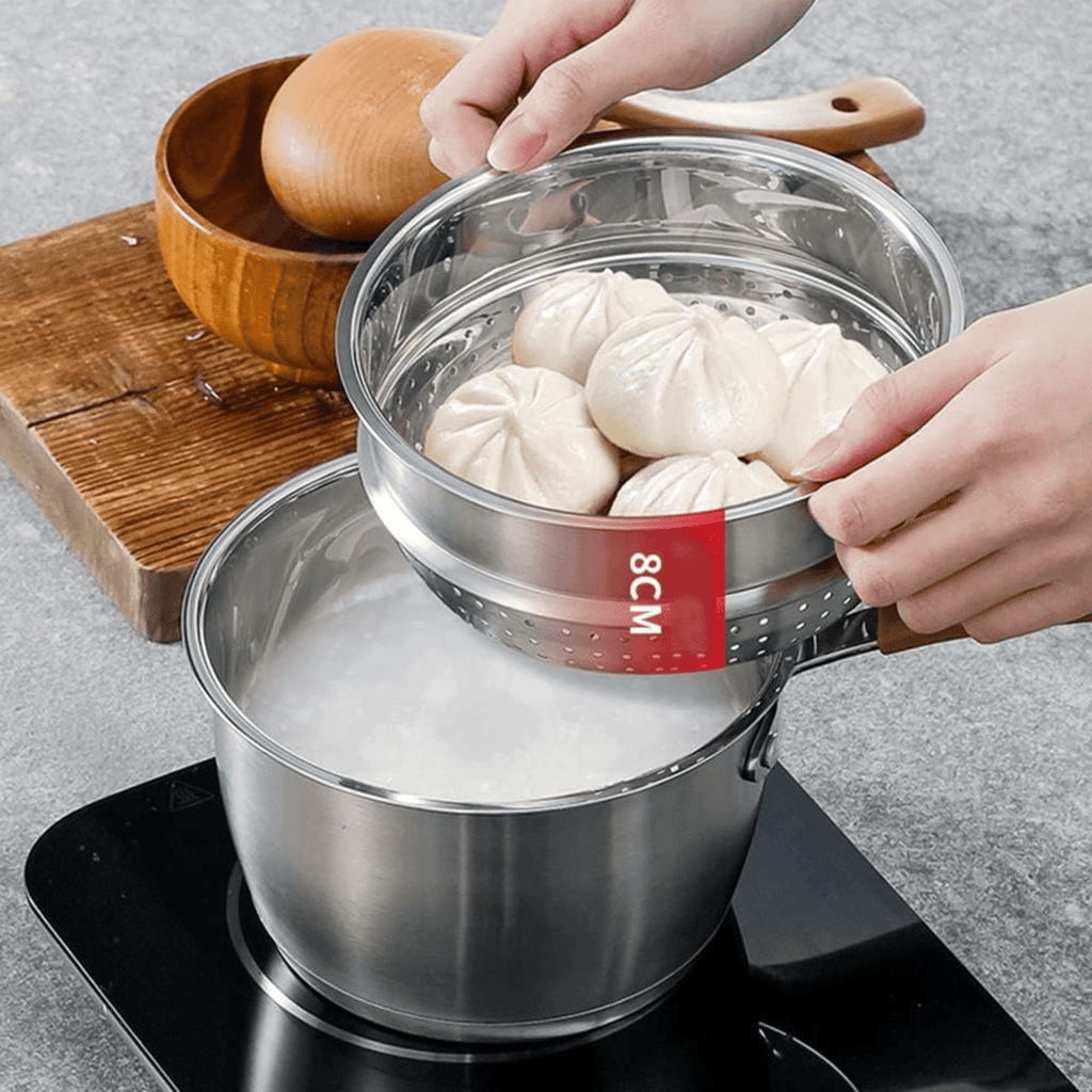 Multi-Purpose Stainless Steel Cooking & Steaming Pot (2Litre)