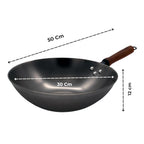 Heavy Duty Fine Iron Pan With Wood Handle