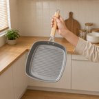 Premium Ceramic Frying Pan with Wooden Handle(24cm)
