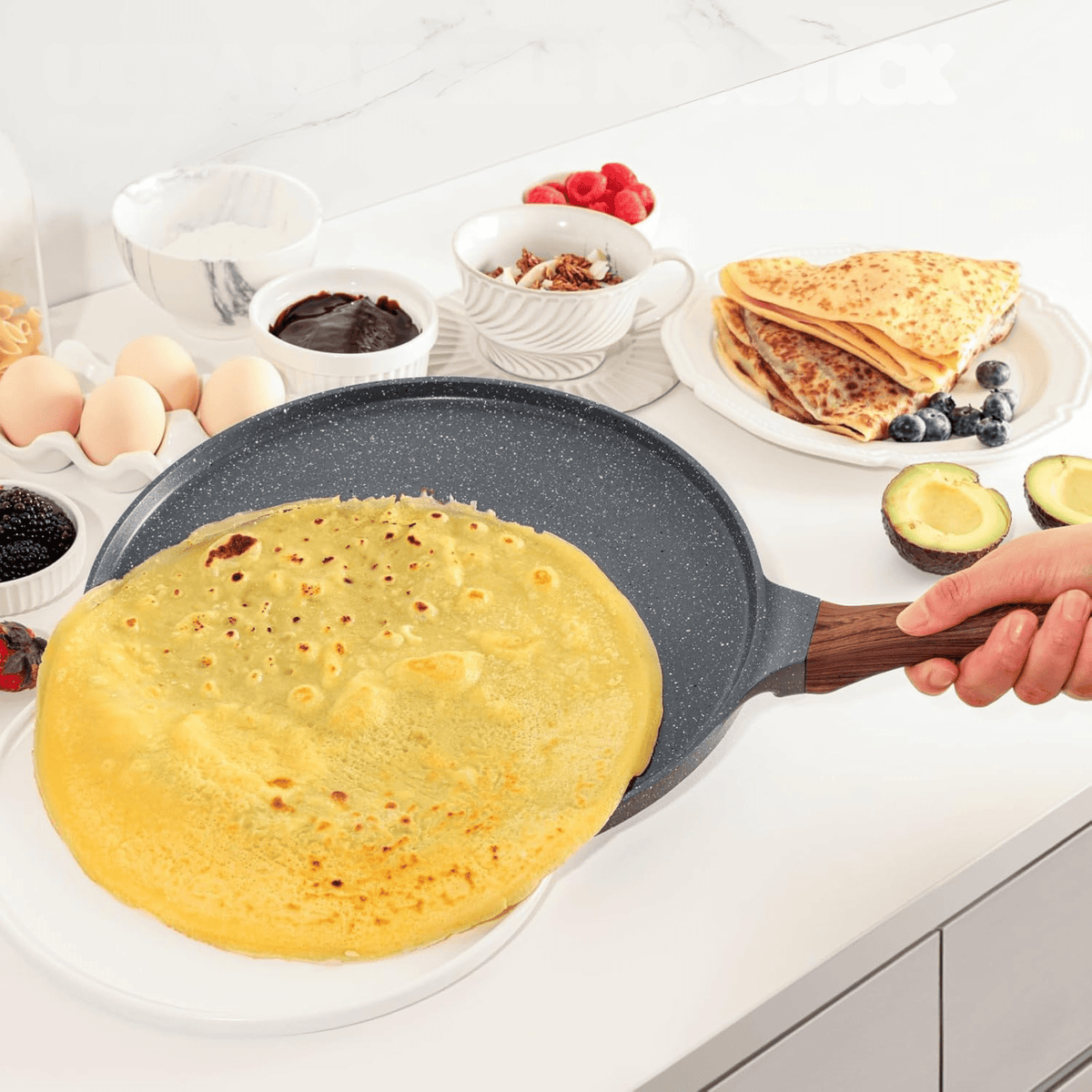 Multi-Purpose Non-Stick Maifan Stone Frying Pan With Ceramic Base(26cm)