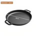 Heavy Duty Uncoated Cast Iron Flat Pan (28cm)