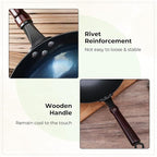 Heavy Duty Fine Iron Pan With Wood Handle