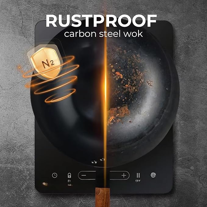 Heavy Duty Fine Iron Pan With Wood Handle