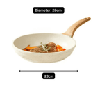 Maifan Stone Non-Stick Flat Bottom Frying Pan with Lid(28cm)