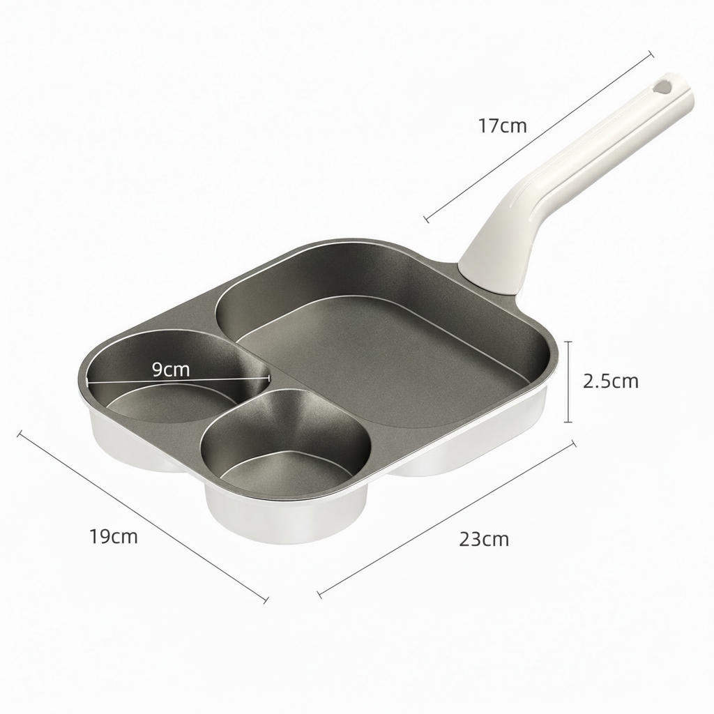 Titanium Ceramic 3-in-1 Breakfast Frying Pan