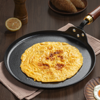 Non-Stick Flat Bottom Cast Iron Frying Pan(28cm)