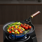 Non-Stick Flat Bottom Cast Iron Frying Pan(28cm)