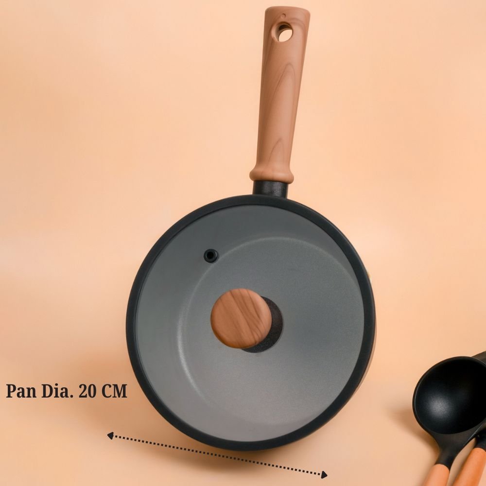 Multi-Purpose Titanium Non-Stick Cooking Pot with Lid (20cm)