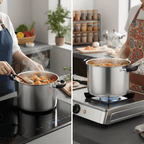 Stainless Steel Deep Cooking Pot with Lid (7.5L)