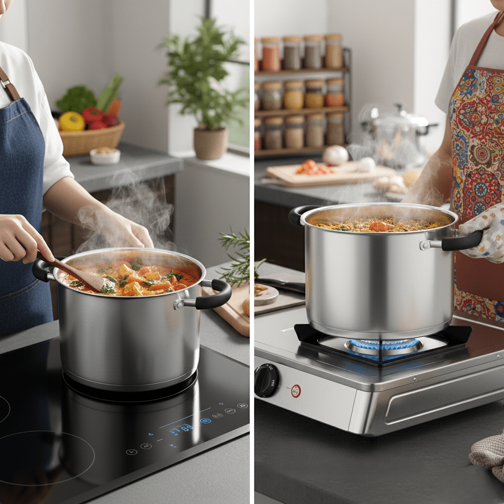 Stainless Steel Deep Cooking Pot with Lid (7.5L)