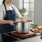 Stainless Steel Deep Cooking Pot with Lid (7.5L)