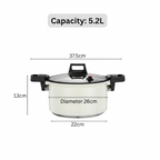 Stainless Steel Micro-Pressure Cooker with Glass Lid(26cm)