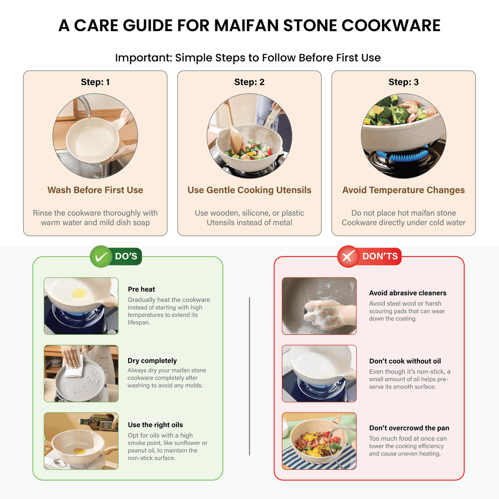 Maifan Stone Non-Stick Pot (White-18cm)
