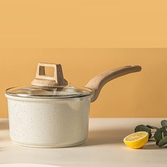 Maifan Stone Non-Stick Pot (White-18cm)