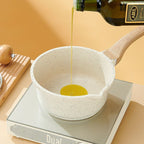 Maifan Stone Non-Stick Pot (White-18cm)