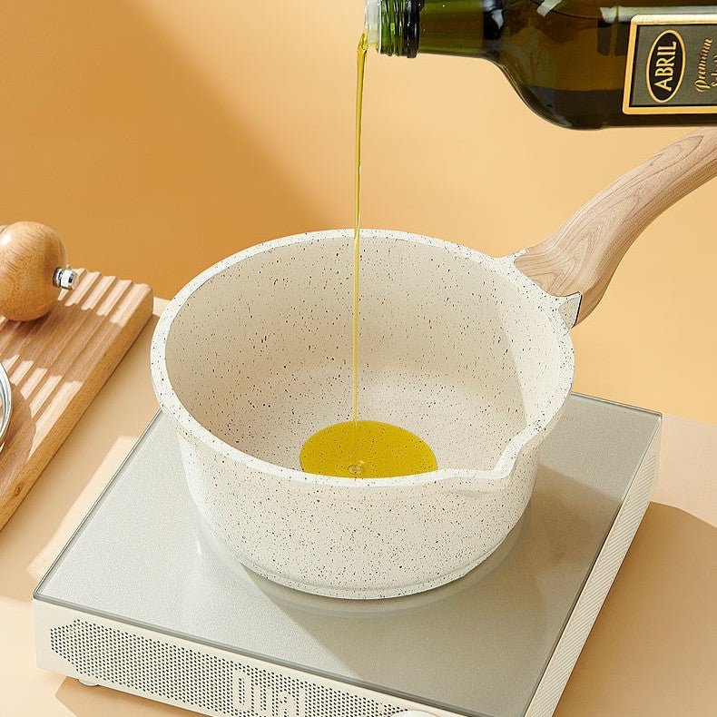Maifan Stone Non-Stick Pot (White-18cm)