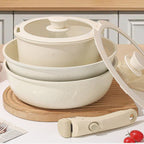 Maifan Stone Nonstick Cookware Set with Detachable Handles (11 Piece)