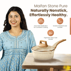 Maifan Stone Non-Stick Pot (White-18cm)