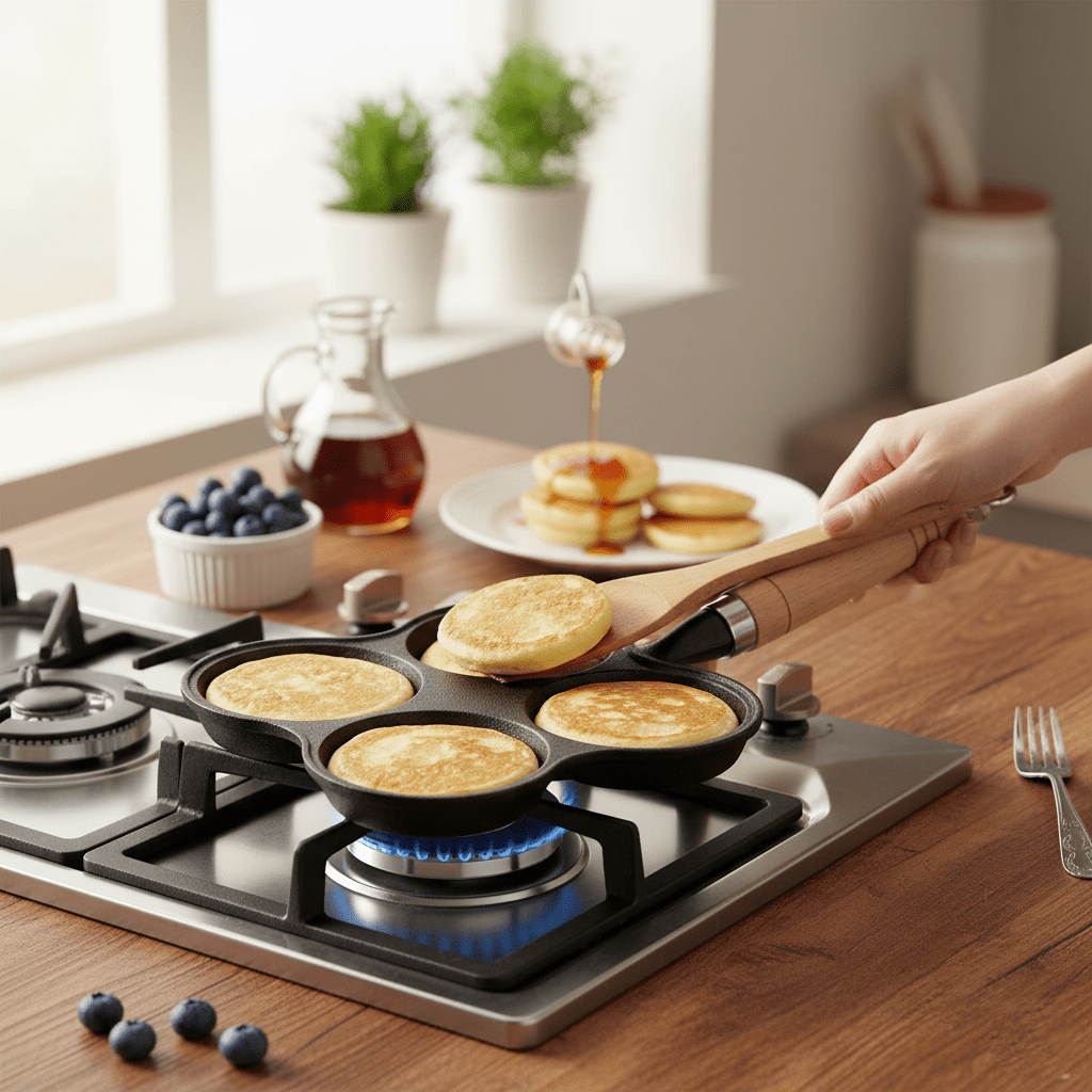 Multi-Cup Cast Iron Pancake Cooking Pan(18cm)