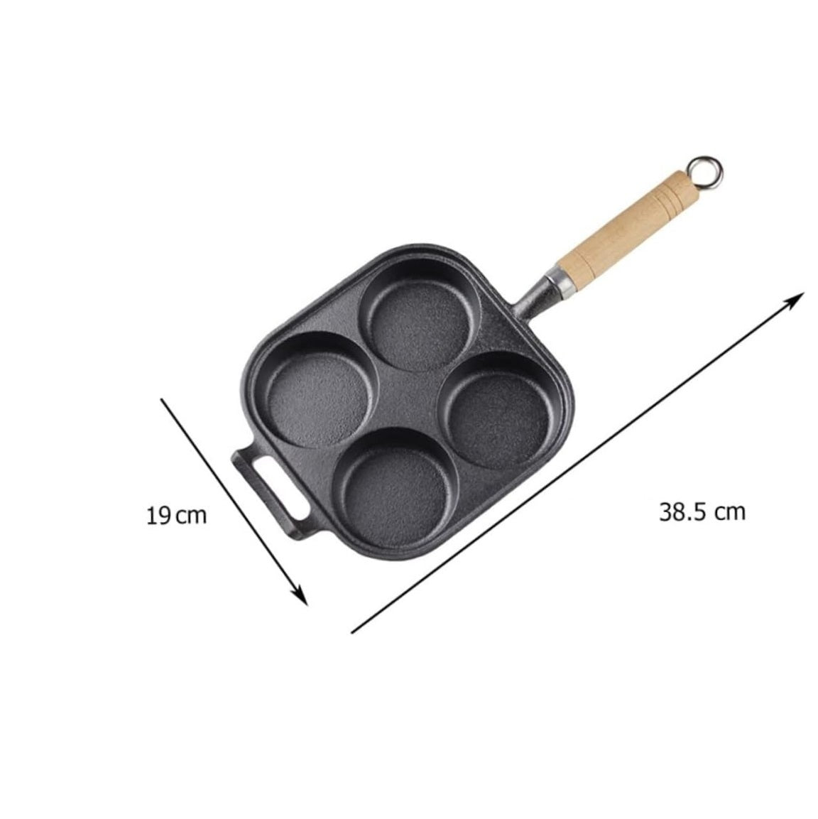 Multi-Hole Non-Stick Cast Iron Square Pancake Maker(19cm)