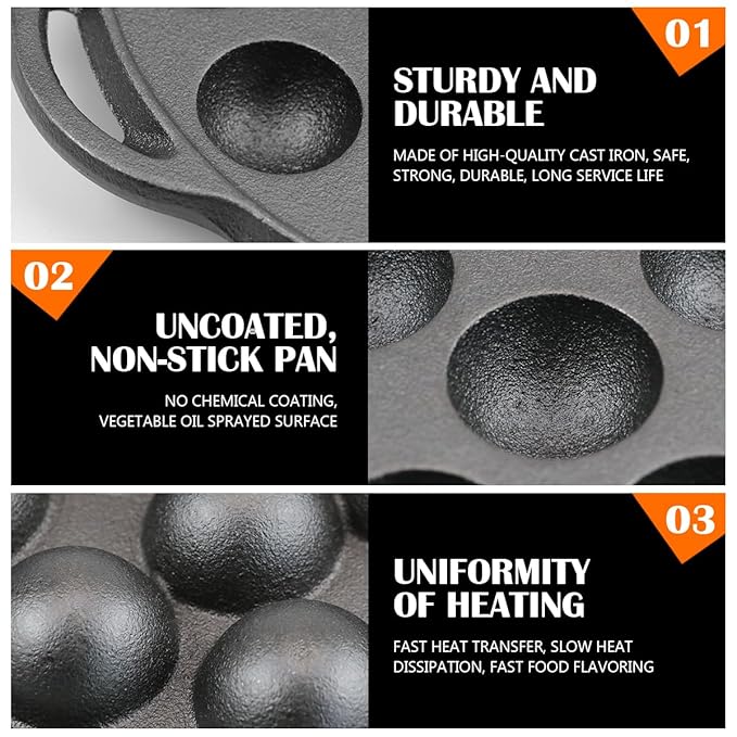 Multi-Purpose Cast Iron Round Mold Pan(21cm)