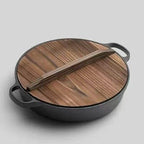 Multi-Purpose Cast Iron Skillet with Lid and Ear Handles (25cm)
